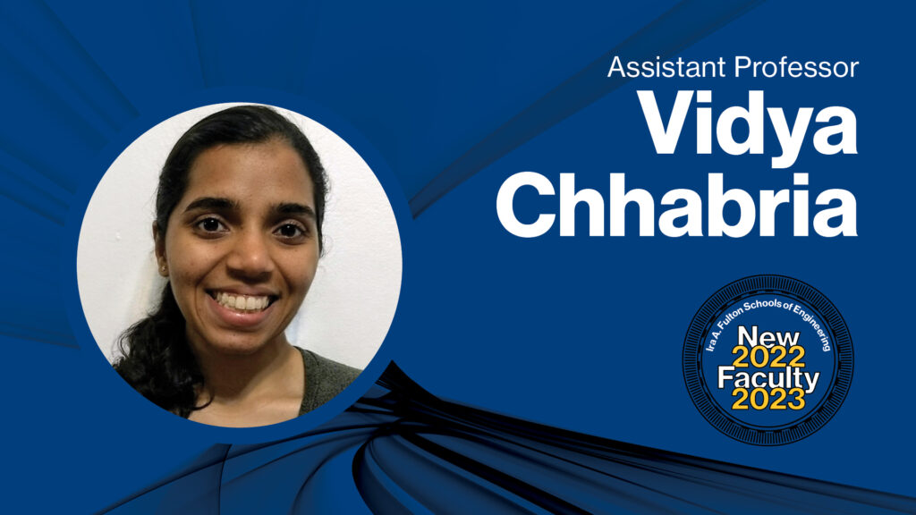 Portrait of new faculty member Vidya Chhabria, Assistant Professor