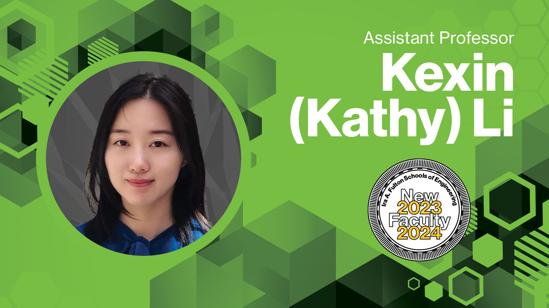 Kexin (Kathy) Li, new faculty 2023–24