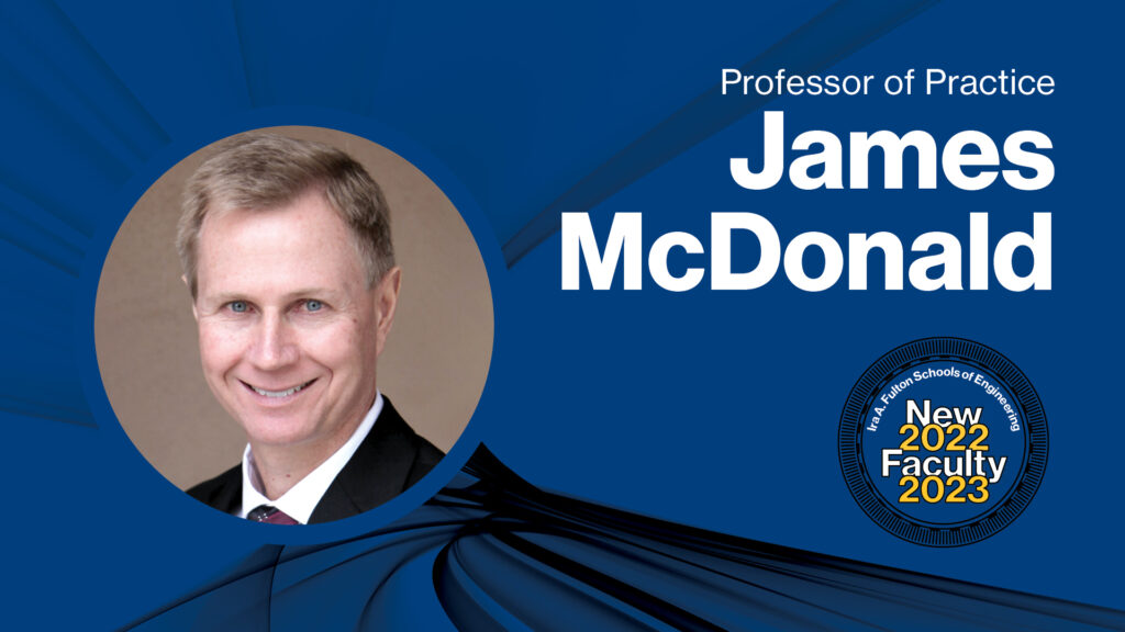Portrait of new faculty member James McDonald, Professor of Practice