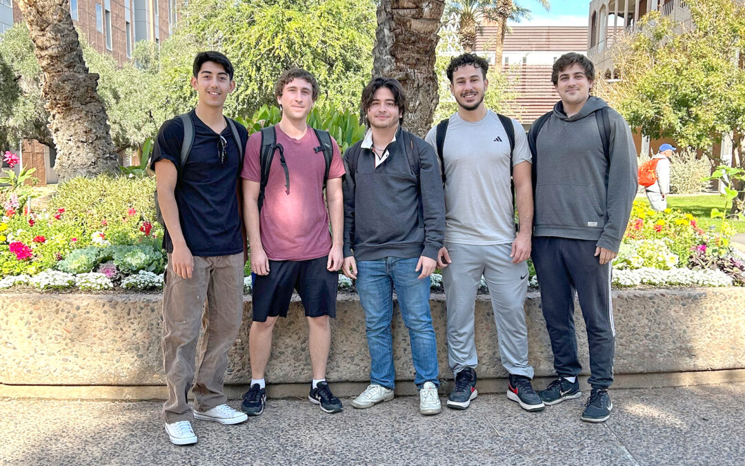 A group of five electrical engineering students