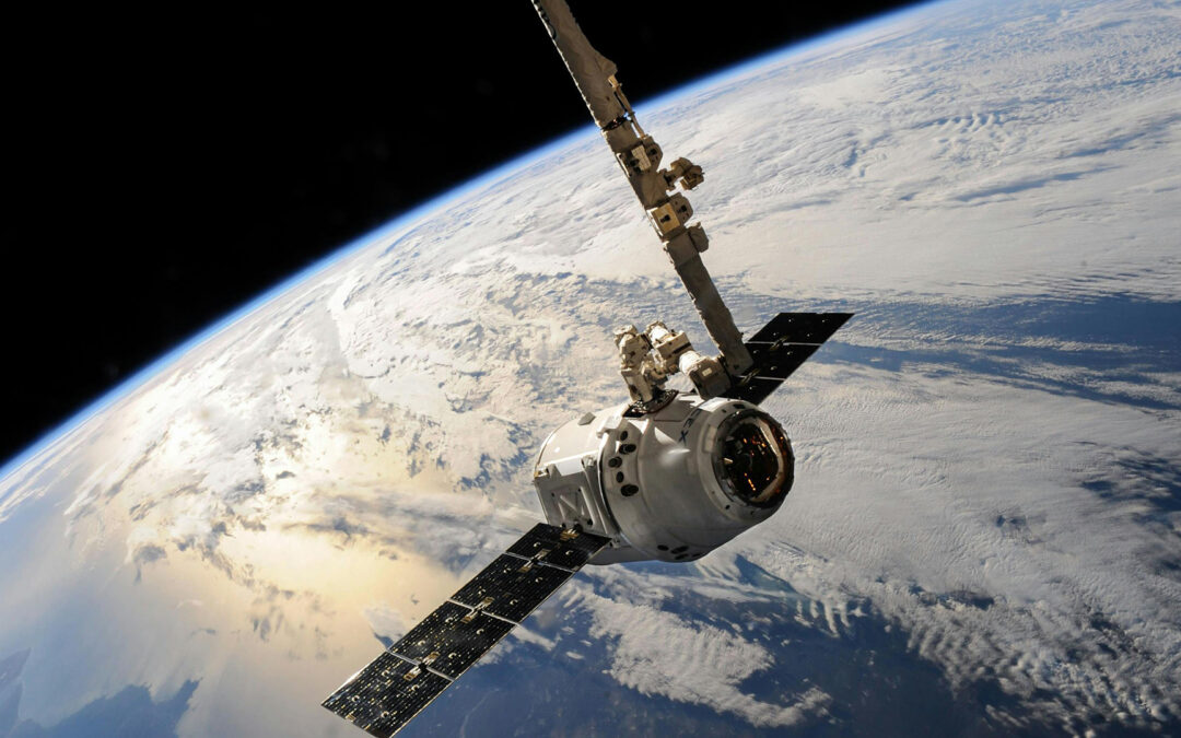 A satellite in space above Earth